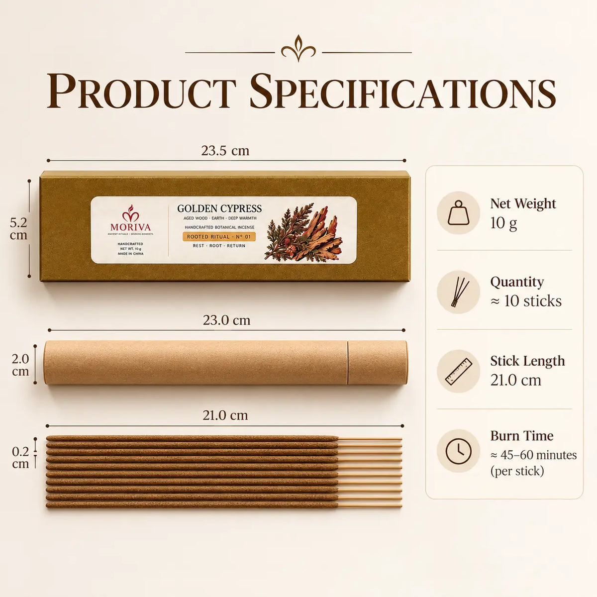 MORIVA-20261021-P003-08 | GOLDEN CYPRESS | Botanical Incense
