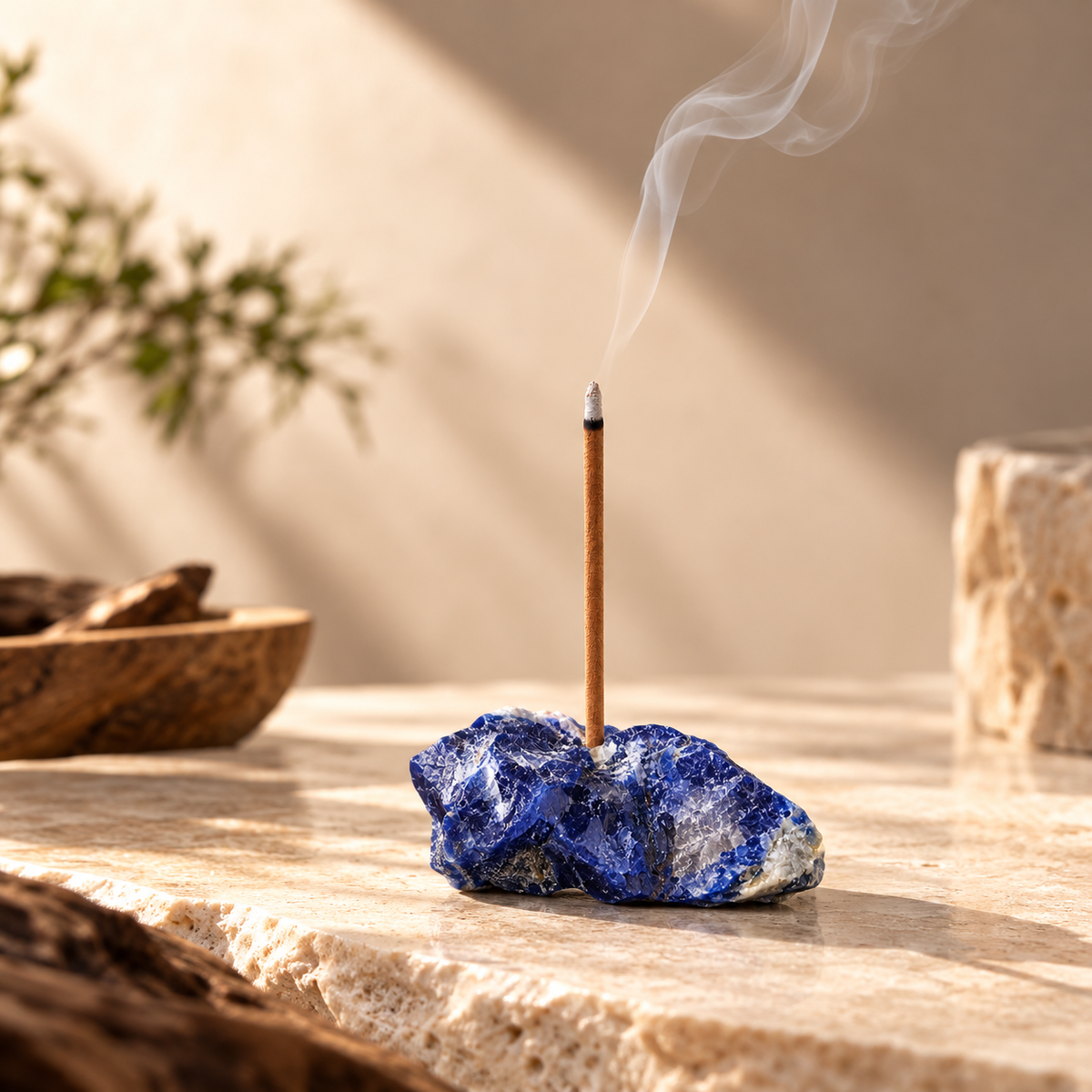 Sodalite Crystal Incense Holder