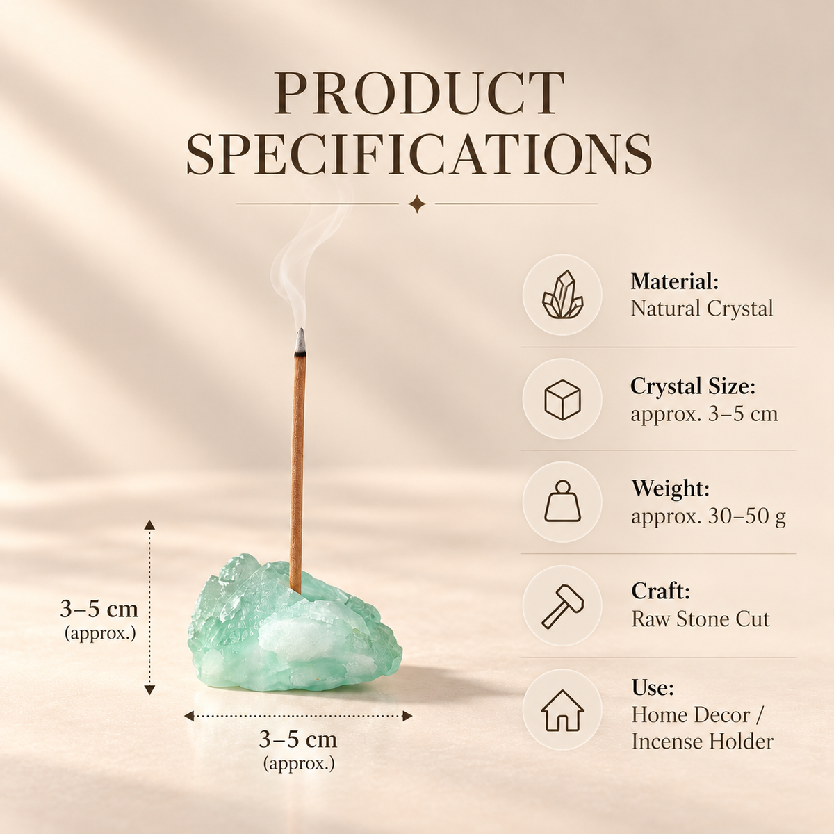 Green Fluorite Incense Holder
