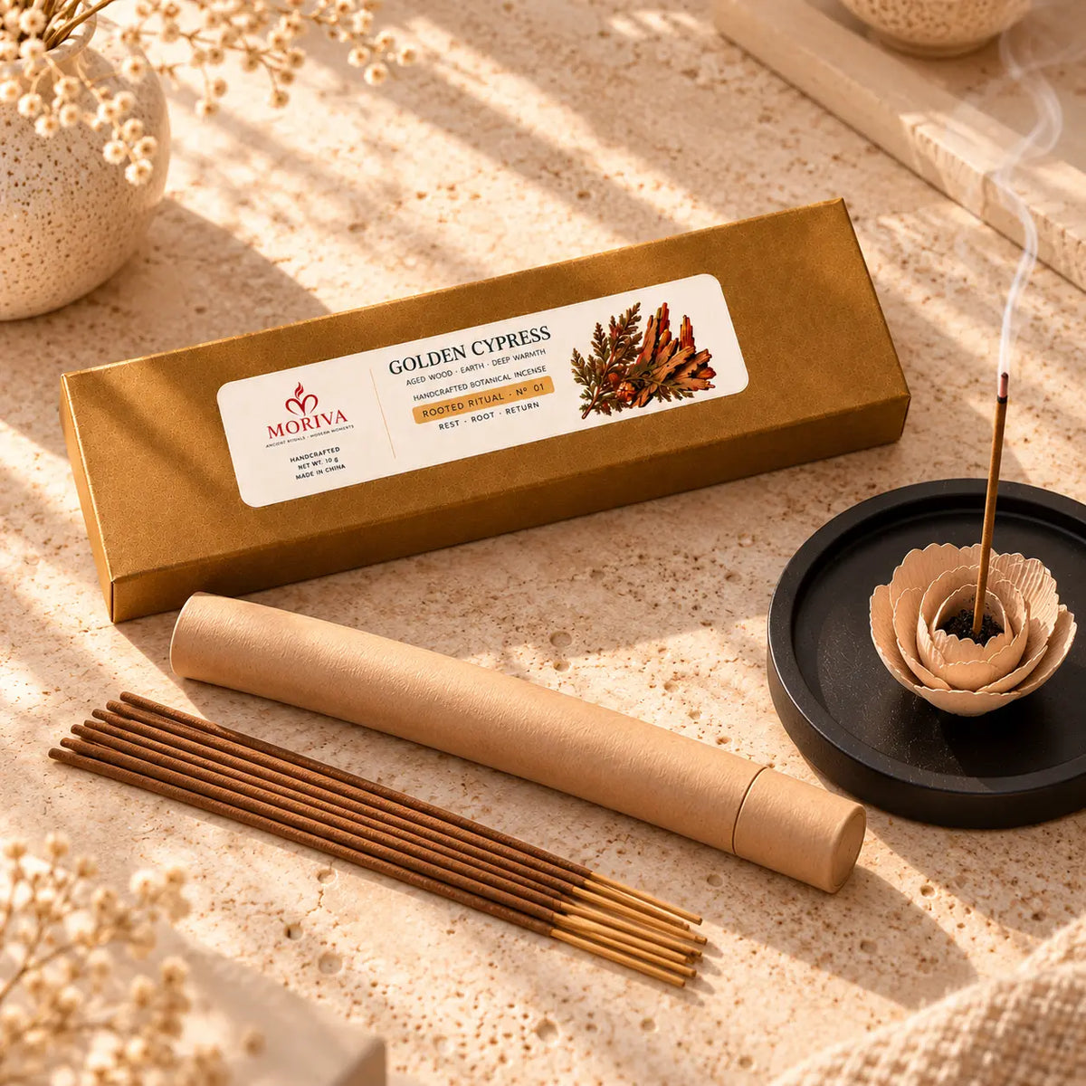 MORIVA-20261021-P003-03 | GOLDEN CYPRESS | Botanical Incense